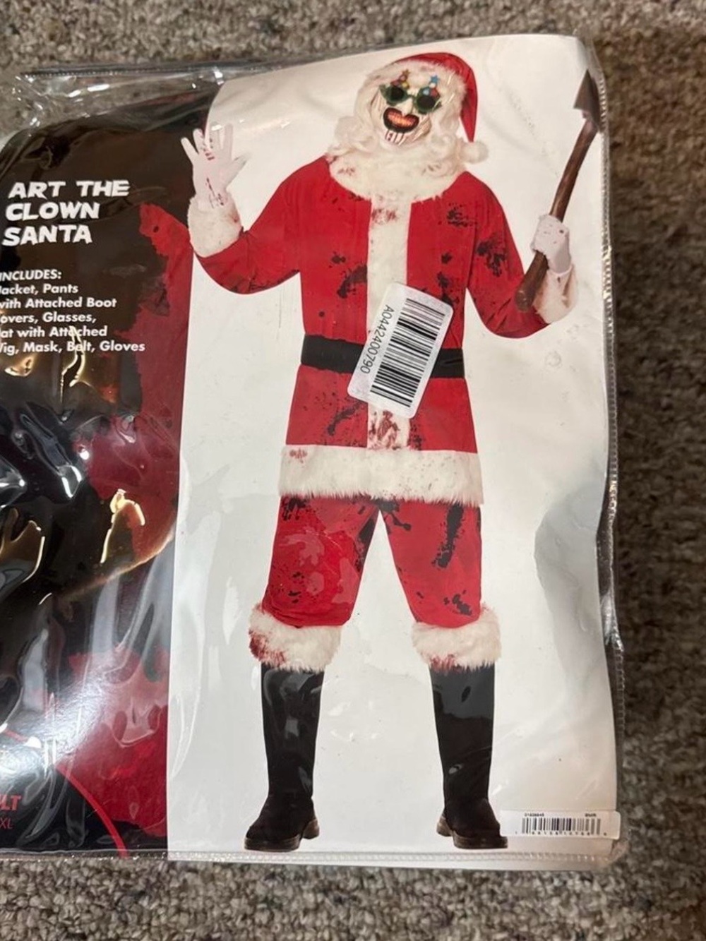 Spirit Red and White Art the Clown Santa Costume